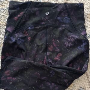 lululemon athletica Black Floral Leggings